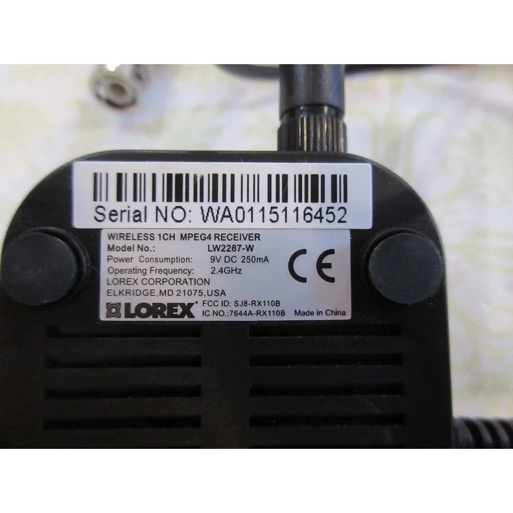 Lorex Wireless 1CH MPEG 4 Receiver With Power LW2287-W